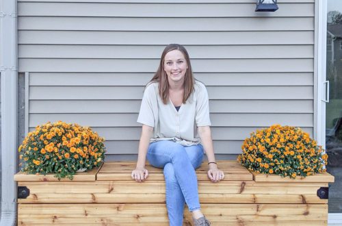 Finished Outdoor Storage Bench