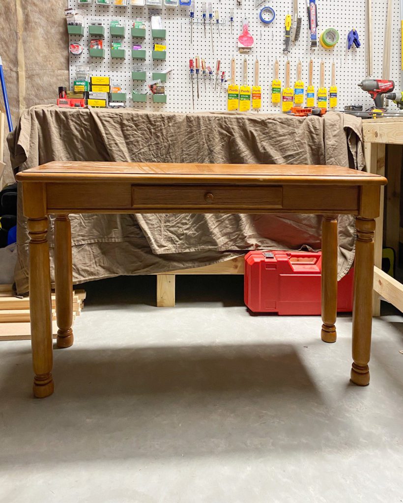 Old console table ready to be refinished