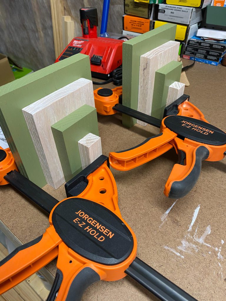 Clamped Wood for Modern Bookends