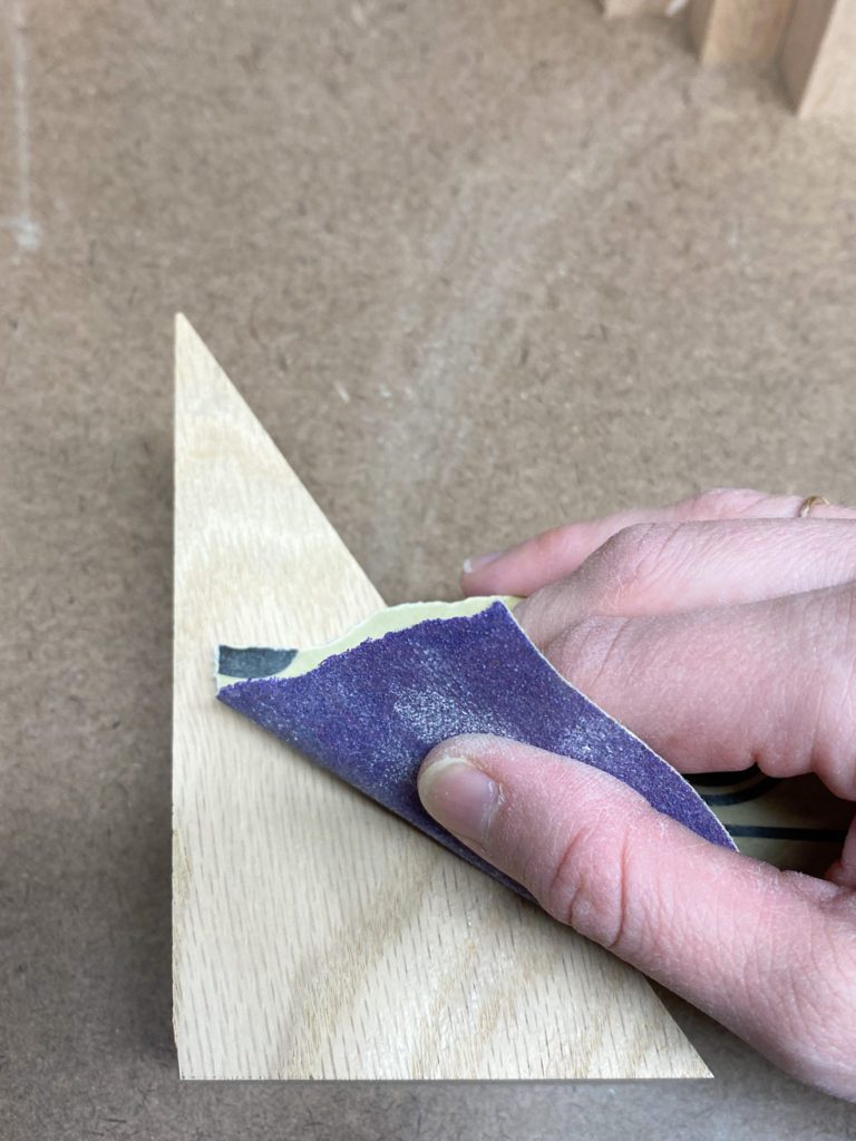 Sanding Wood with Sandpaper