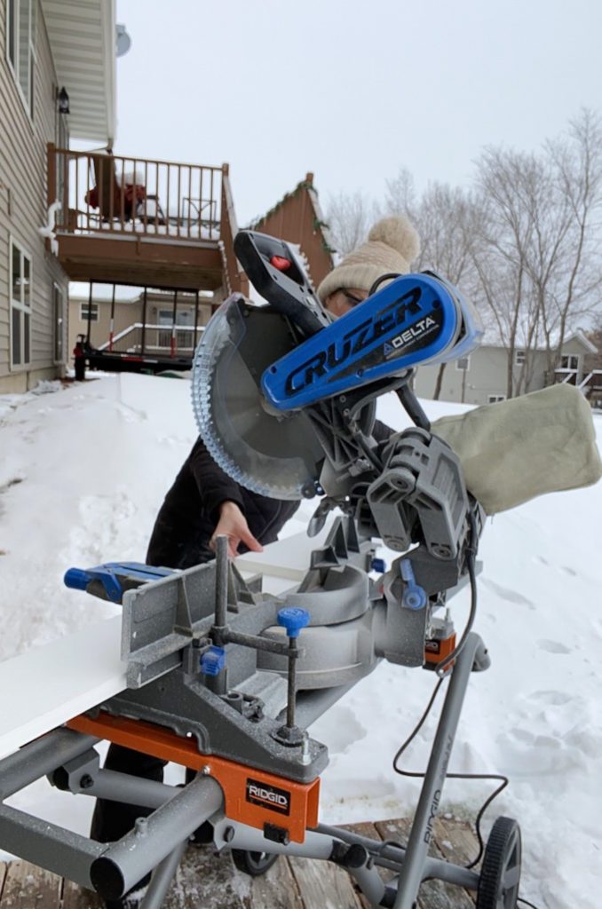 Cutting pvc boards with a miter saw