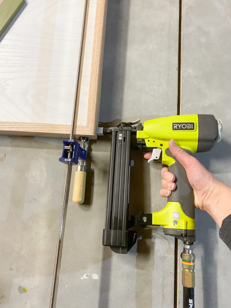 Nailing together frame